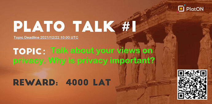 PLATO TALK #1  --- Wonderful discussion sharing